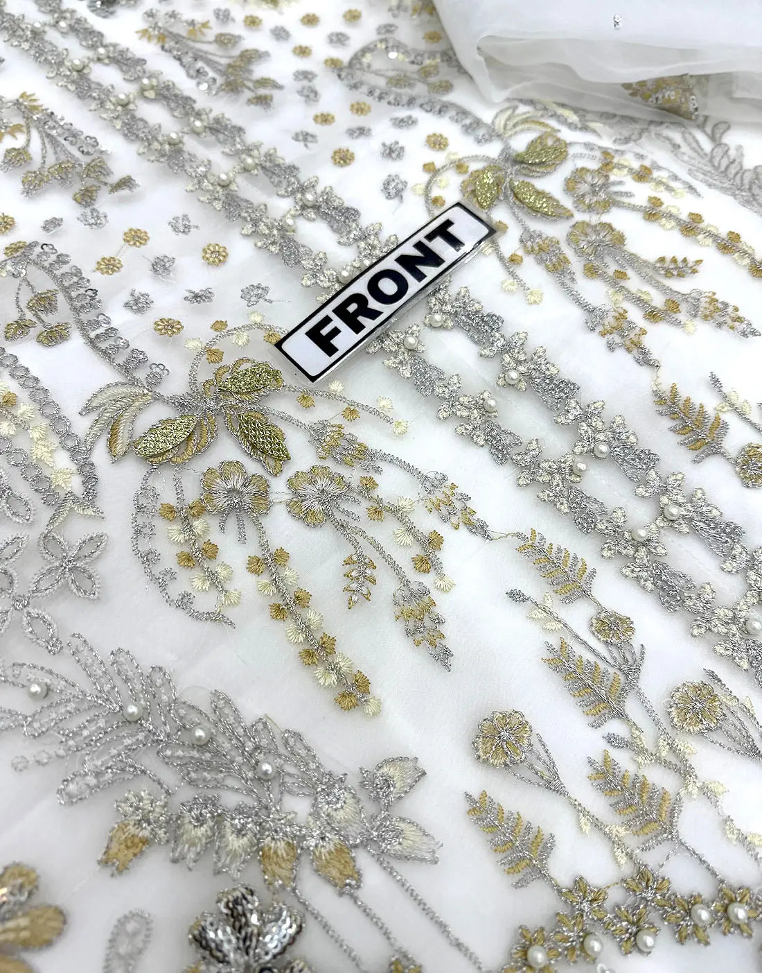 Luxurious Heavy Embroidered Organza Bridal Sharara Dress - Ideal for Nikkah & Engagement