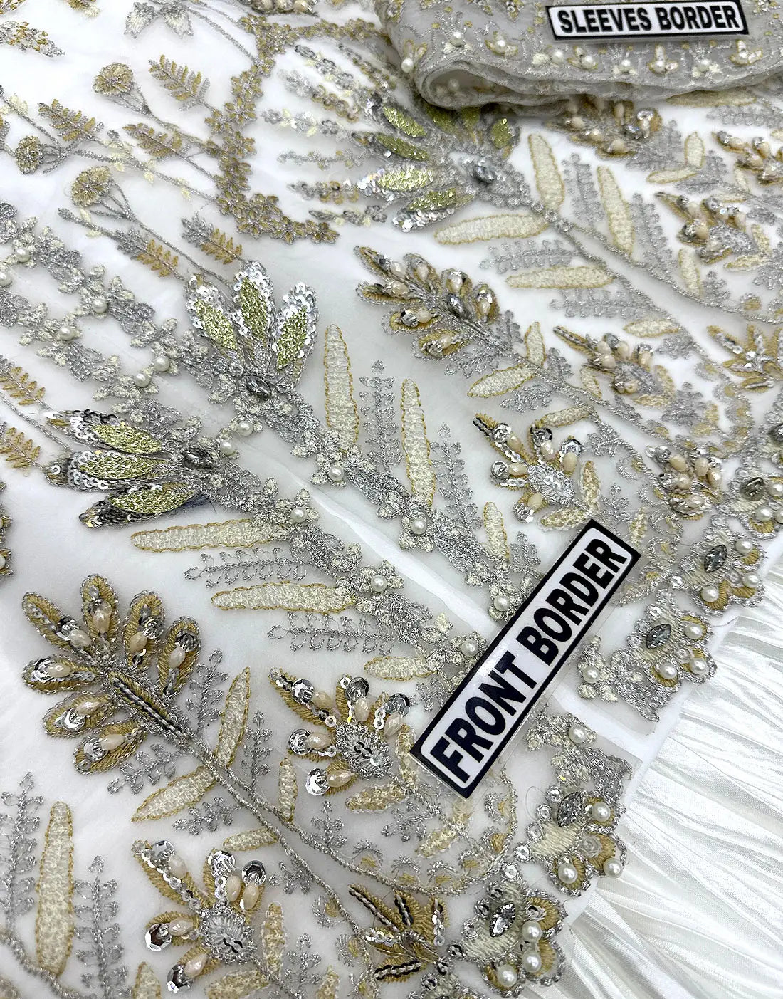 Luxurious Heavy Embroidered Organza Bridal Sharara Dress - Ideal for Nikkah & Engagement