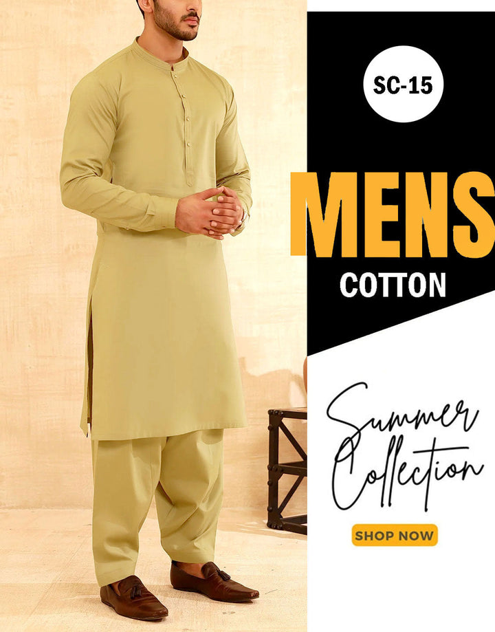 Pack of 2 Unstitched IB Swiss Fashion Soft Egyptian Cotton Men's Shalwar Kameez Suits of Your Choice