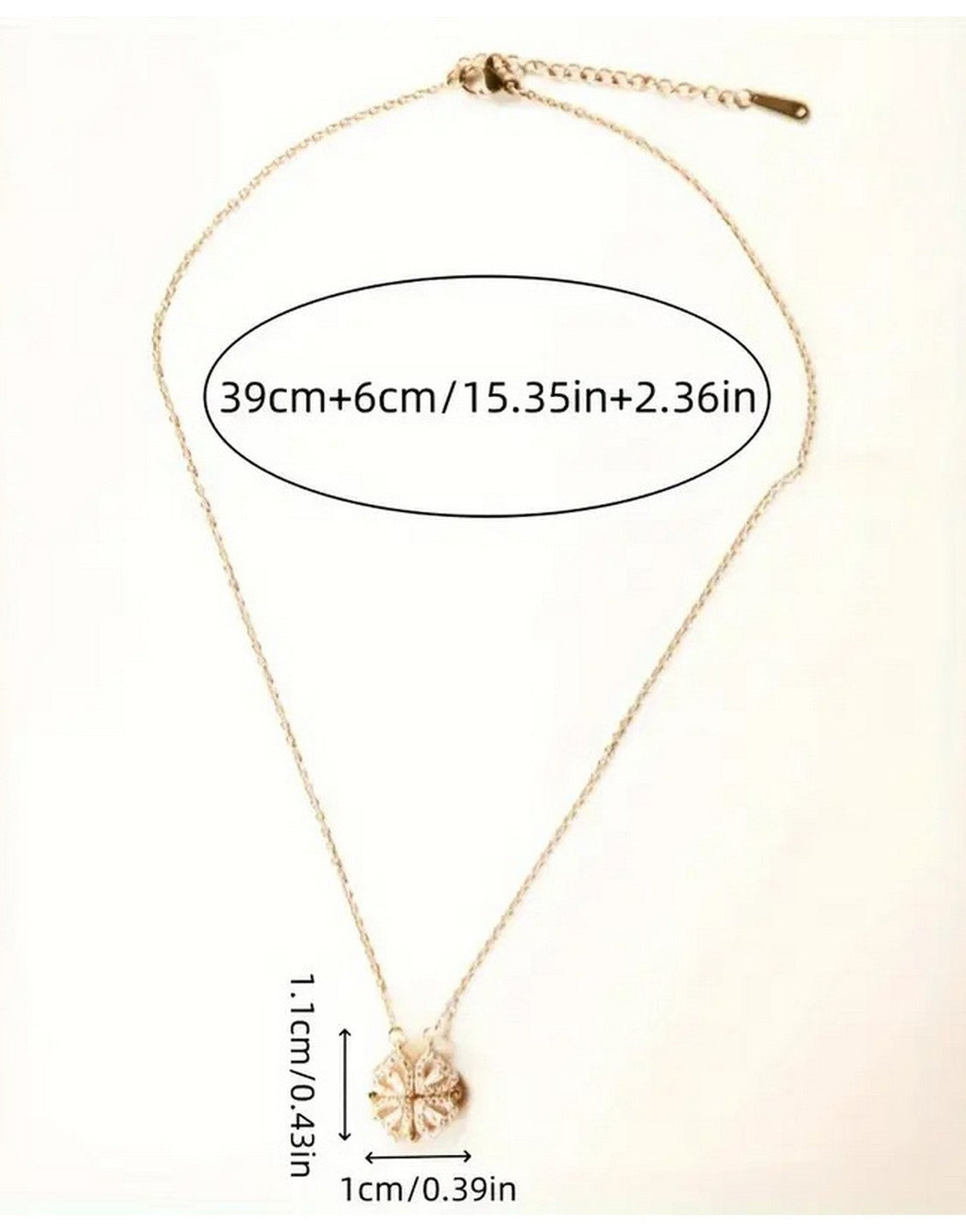 Luxury Double-Wearing Lucky Grass Design Golden Pendant Necklace - Perfect for Daily Wear & Gifting